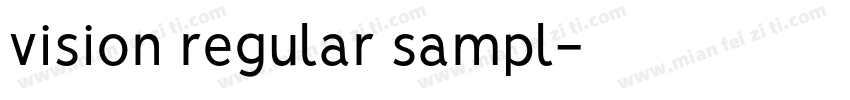 vision regular sampl字体转换